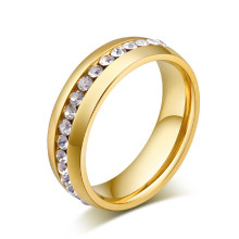 Wholesale Hot Selling Gold With diamonds Stainless Steel Ring Jewelry